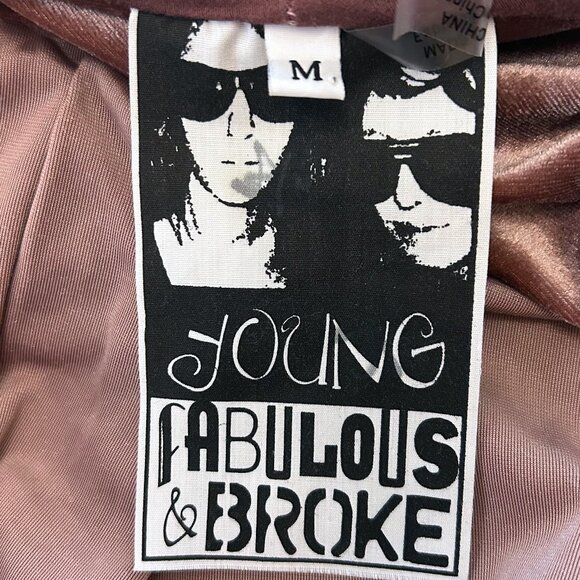 YOUNG FABULOUS & BROKE YFB Fritzy Velour Hoodie Medium - Picture 6 of 13